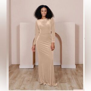 Revelry Gemma gold formal dress size 8